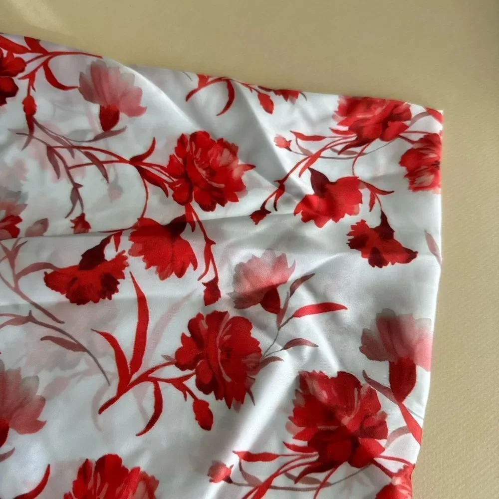 Red flower Scarf P81